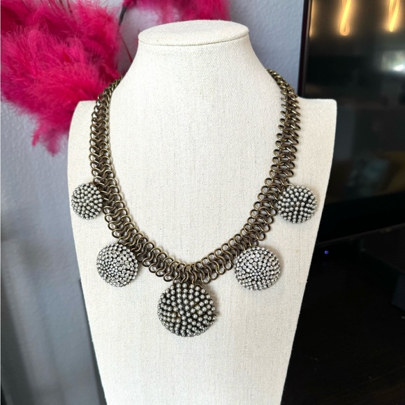 Vintage Gold and Silver Statement Necklace - Picture 6 of 6